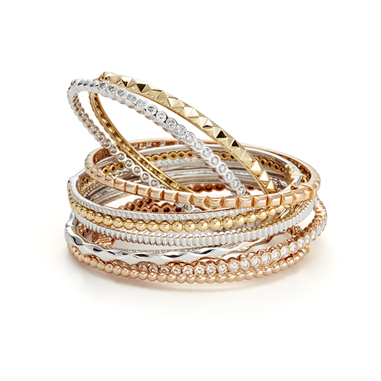 18K Bead Bangle Bracelet